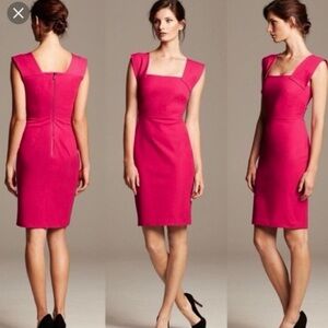 ROLAND MOURET FOR BANANA REPUBLIC BERRY PINK DRESS SZ 14